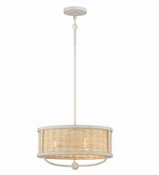 Eurofase Lighting 38159-022 LED Comparelli 3 Light 16 inch Chandelier Ceiling Light Off White Finish
