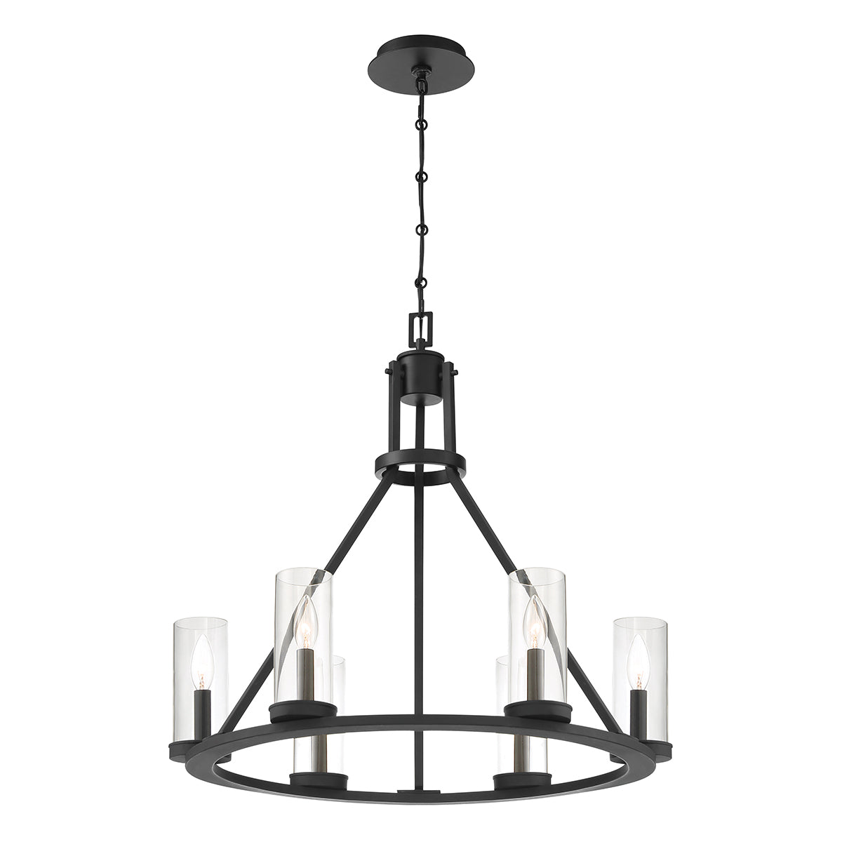 Eurofase lighting 38220-012 LED Nerito 26 Inch Chandelier Ceiling Light Matte Black Finish