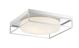 Eurofase Lighting 39333-025 LED Rover 15 Inch Flush Mount Ceiling Light Chrome Finish