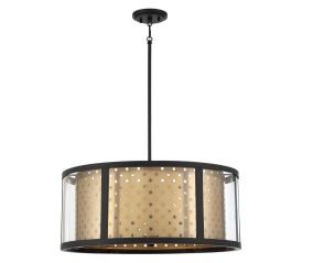 Eurofase Lighting 39416-025 LED Grado 6 Light Pendant Ceiling Light Gold Finish