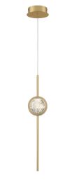 Eurofase Lighting 39463-029 LED Barletta 5 Inch Pendant Ceiling Light Brass Finish