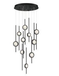 Eurofase Lighting 39464-019 LED Barletta 10 Inch Pendant Ceiling Light Black Finish