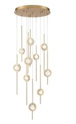 Eurofase Lighting 39464-026 LED Barletta 10 Inch Pendant Ceiling Light Brass Finish