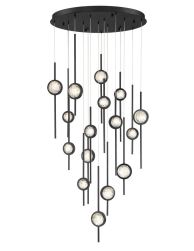 Eurofase Lighting 39465-016 LED Barletta 16 Inch Pendant Ceiling Light Black Finish