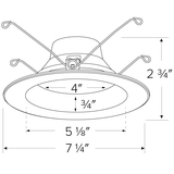 ELCO Lighting EL655CT5W 5 Inch/6 Inch 5-CCT Switch LED Reflector Insert White Finish