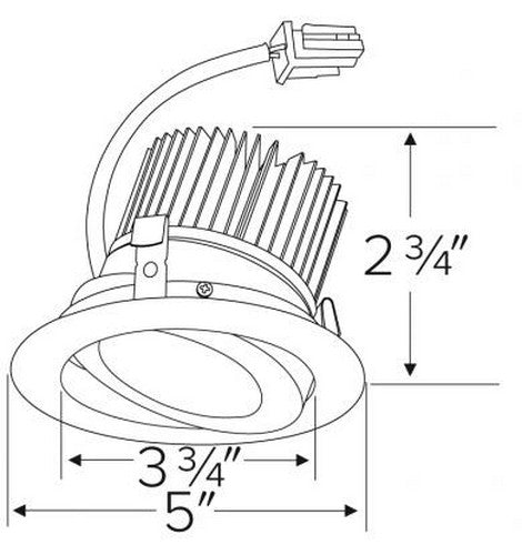 ELCO Lighting E418C12 Cedar System Contemporary LED 4 inch Recessed Lighting Light Engine with Adjustable Trim - BuyRite Electric