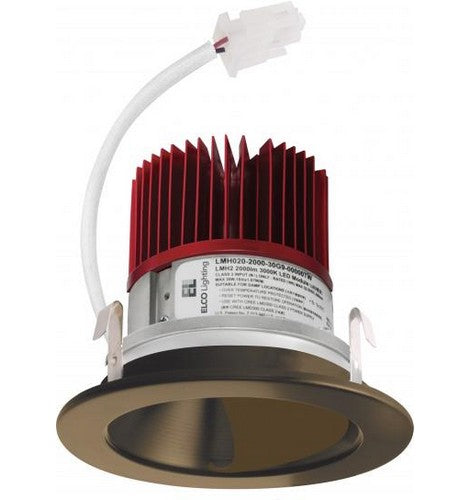 ELCO Lighting E411C1227BZ Cedar System 4 inch LED Light Engine with Wall Wash Reflector Trim Bronze Finish 1250 Lumens 2700K
