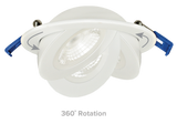 ELCO Lighting ERT416CT5BZ 4 Inch Floating Adjustable Eyeball Downlight with 5-CCT Switch Bronze Finish
