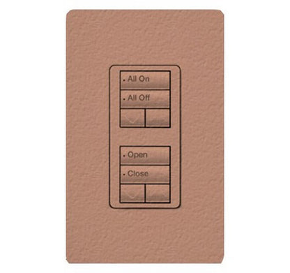 Lutron RRD-W2RLD RadioRA 2 Wall-mount Designer keypad dual group 2-button with dual raise/lower 120 VAC