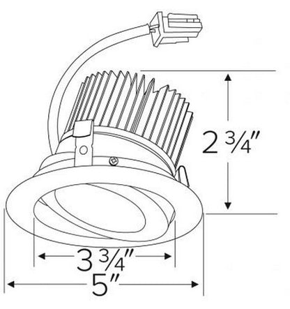 ELCO Lighting E418C12 Cedar System Contemporary LED 4 inch Recessed Lighting Light Engine with Adjustable Trim - BuyRite Electric