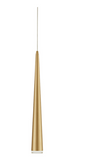 Kuzco Lighting 401215BG-LED 12" Modern Mini Hanging LED Pendant Light, Brushed Gold Finish