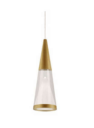 Kuzco Lighting 402401BG-LED Malabar Modern Hanging LED Pendant Light, Brushed Gold Finish