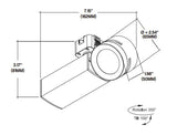 Core Lighting CTL411-L1-27K-BK-FL-HT Flood 30, H-Type 12.5W, 700 Lumens Horizontal Track Head Color Temperature 2700K Black Finish