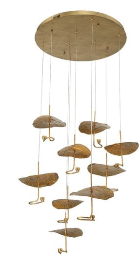 Eurofase Lighting 41910-016 Lagatto Collection 9 light 36 Inch Chandelier Ceiling Light Bronze Finish