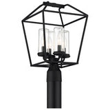 Eurofase Lighting 41959-015, Bastille 4 Light 18 inch Satin Black Outdoor Post Light