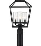 Eurofase Lighting 41959-015, Bastille 4 Light 18 inch Satin Black Outdoor Post Light