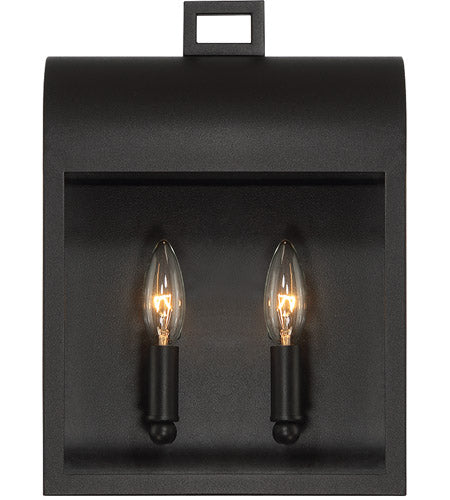 Eurofase Lighting 41969-014 Sawyer 2 Light 14 inch Satin Black Outdoor Wall Sconce