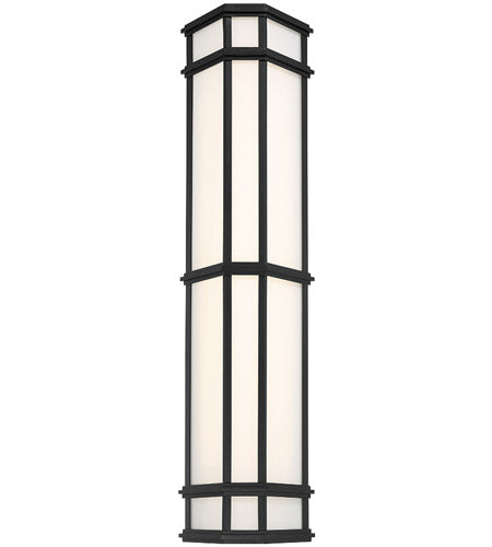 Eurofase Lighting 42689-010, Monte 1 Light 29 inch Satin Black Outdoor LED Wall Sconce
