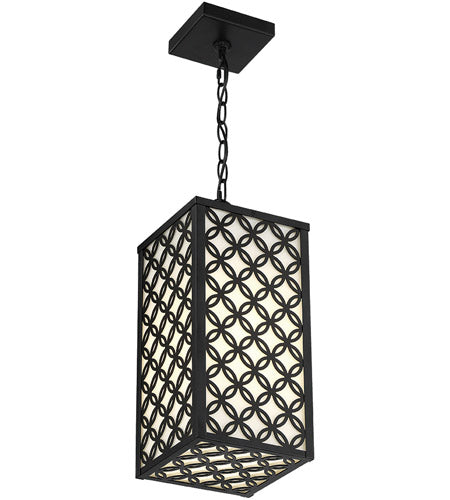 Eurofase Lighting 42697-015, Clover 1 Light 8 inch Black Outdoor LED Pendant