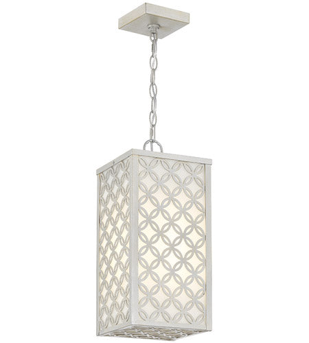 Eurofase Lighting 42697-021, Clover 1 Light 8 inch Aged Silver Outdoor LED Pendant