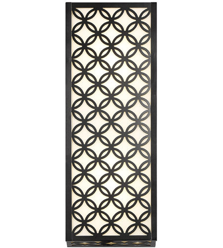 Eurofase Lighting 42699-019, Clover 1 Light 21 inch Black Outdoor LED Wall Sconce