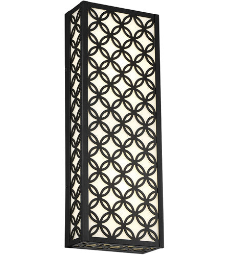 Eurofase Lighting 42699-019, Clover 1 Light 21 inch Black Outdoor LED Wall Sconce