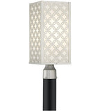 Eurofase Lighting 42700-025, Clover 1 Light 19 inch Aged Silver Outdoor LED Post Light