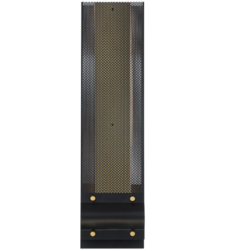 Eurofase Lighting 42710-011, Admiral 1 Light 19 inch Black and Gold Outdoor LED Wall Sconce
