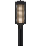 Eurofase Lighting 42719-014 Brama 1 Light 17 inch Black and Gold Outdoor Post Light