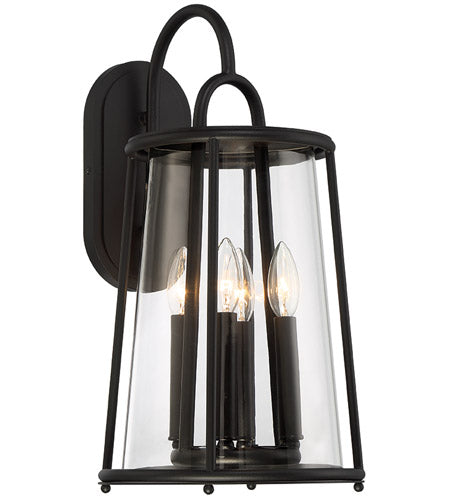 Eurofase Lighting 42720-010, Daulle 6 Light 25 inch Satin Black Outdoor Wall Sconce