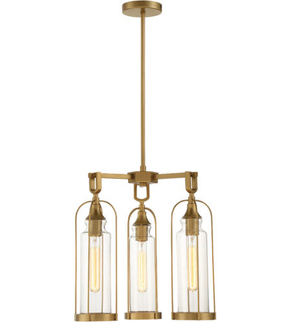 Eurofase Lighting 42728-027, Yasmin 3 Light 18 inch Aged Gold Outdoor Chandelier