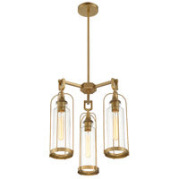 Eurofase Lighting 42728-027, Yasmin 3 Light 18 inch Aged Gold Outdoor Chandelier