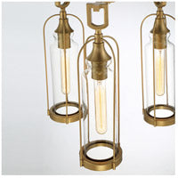 Eurofase Lighting 42728-027, Yasmin 3 Light 18 inch Aged Gold Outdoor Chandelier