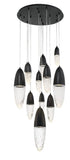 Eurofase Lighting 43859-022 Ecrou 12 Light 29.50 inch Chandelier Ceiling Light Black Finish