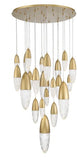 Eurofase Lighting 43860-036 Ecrou 22 Light 39.75 inch Chandelier Ceiling Light Gold Finish