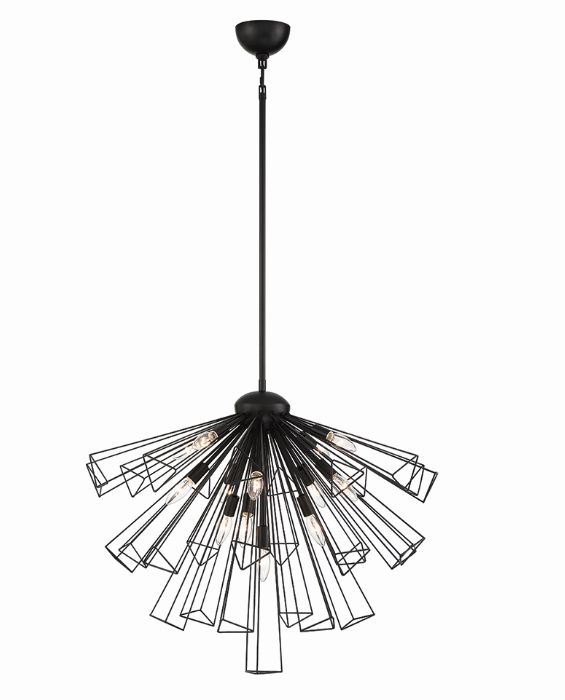 Eurofase Lighting 43863-013 Dendelio 13 Wide Ceiling Pendant Chandelier Light, Black Finish