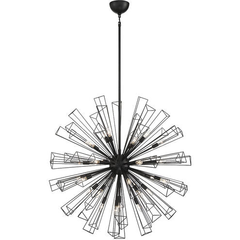 Eurofase Lighting 43864-010 Dendelio 29 Wide Ceiling Pendant Chandelier Light, Black Finish