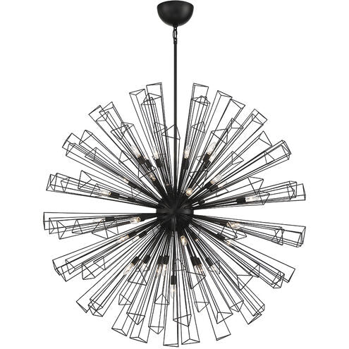 Eurofase Lighting 43865-017 Dendelio 35 Ceiling Pendant Chandelier Light, Black Finish