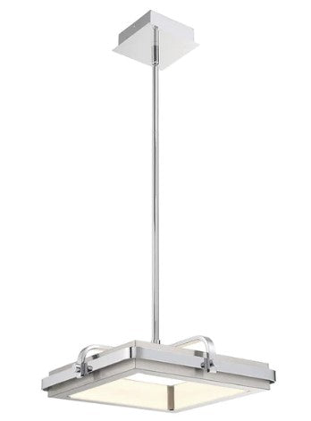 Eurofase Lighting 43882-014 Annilo 1 Light 15 Inch Pendant Ceiling Light Chrome and Nickel Finish