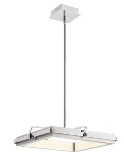 Eurofase Lighting 43883-011 Annilo 1 Light 18 Inch Chandelier Ceiling Light Chrome and Nickel Finish