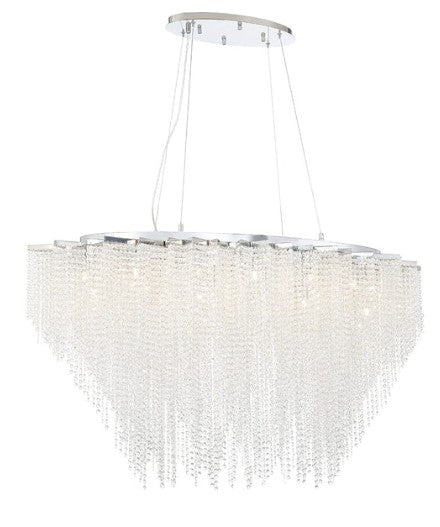 Eurofase Lighting 43884-018 Cohen 18 Light 21 inch Chandelier Ceiling Light Chrome Finish