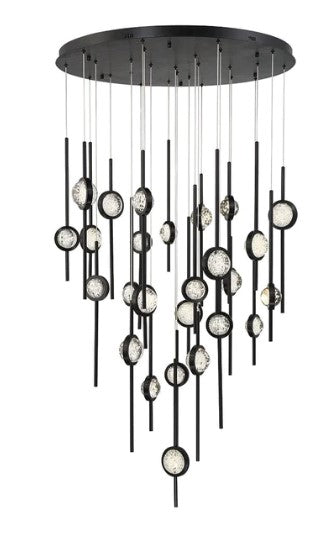 Eurofase Lighting 43890-019 Barletta 26 Light 39.75 Inch Chandelier Ceiling Light Black Finish