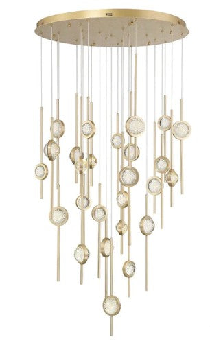 Eurofase Lighting 43890-026 Barletta 26 Light 39.75 Inch Chandelier Ceiling Light Gold Finish