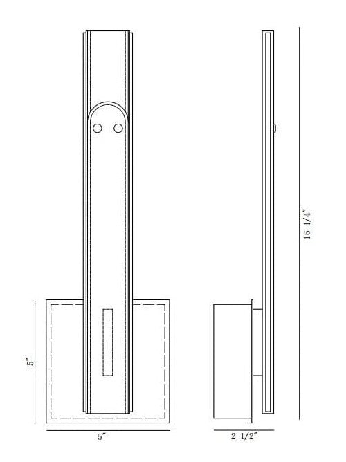 Eurofase Lighting 43892-037 Verdura 1 Light 5.00 inch Wall Sconce Linear Light Grey Finish