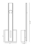 Eurofase Lighting 43892-037 Verdura 1 Light 5.00 inch Wall Sconce Linear Light Grey Finish