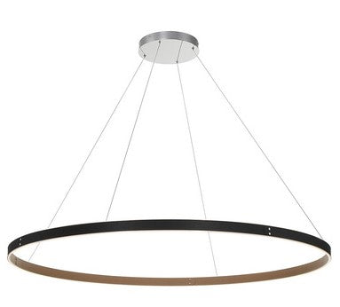 Eurofase Lighting 43899-012 Verdura 1 Light 60 inch Round Chandelier Ceiling Light Black Finish