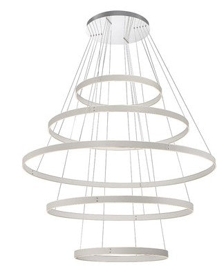 Eurofase Lighting 43901-036 Verdura 1 Light 60 inch Multi Tier Round Chandelier Ceiling Light Grey Finish