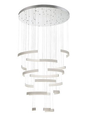 Eurofase Lighting 43902-038 Verdura 1 Light 40.75 inch Multi Ring Chandelier Ceiling Light Grey Finish