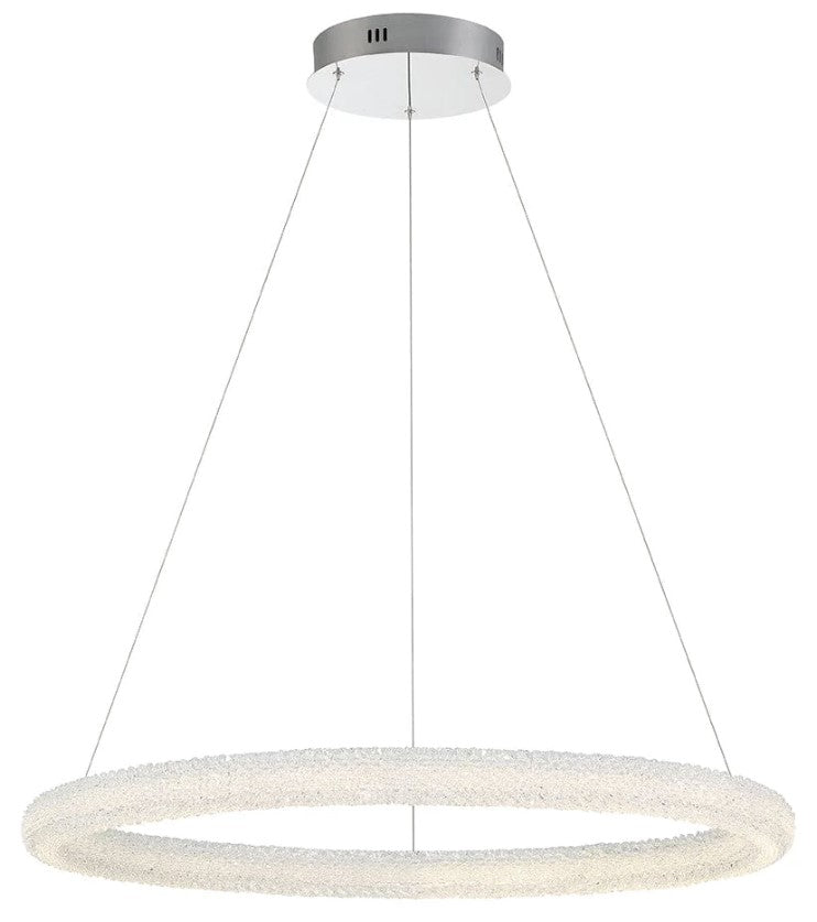 Eurofase Lighting 43924-011 Sassi LED 1 Light 36 inch Chandelier Ceiling Light Chrome Finish