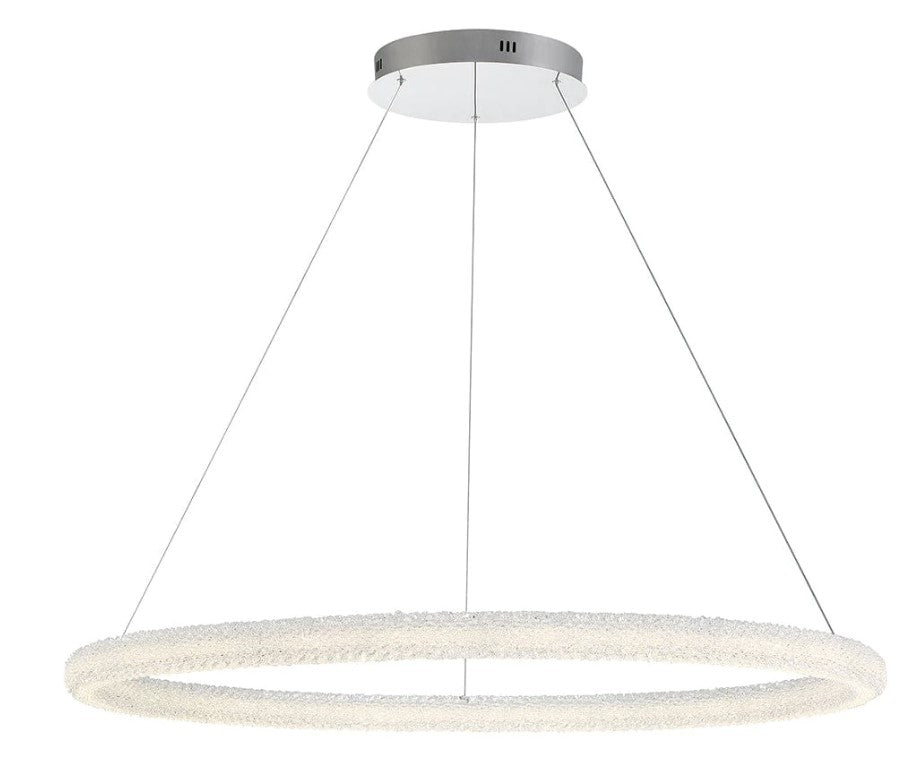 Eurofase Lighting 43925-018 Sassi LED 1 Light 48 inch Chandelier Ceiling Light Chrome Finish